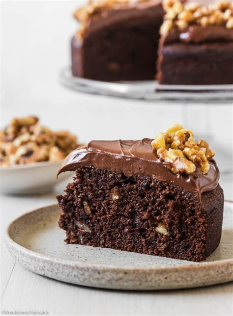 Moist Chocolate Walnut Cake Wholesome Patisserie