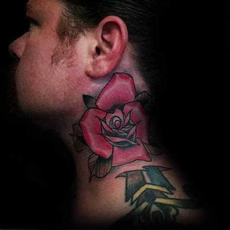 71 Amazing Rose Neck Tattoo Ideas