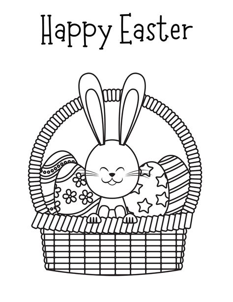 Easter Basket Coloring Page Easter Coloring Page Printable Coloring