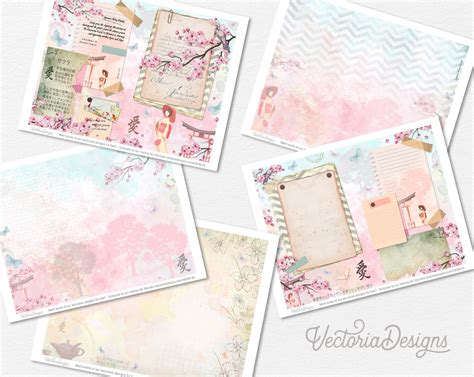 Soft Sakura Deluxe Junk Journal Kit Cheery Blossoms Junk Journal