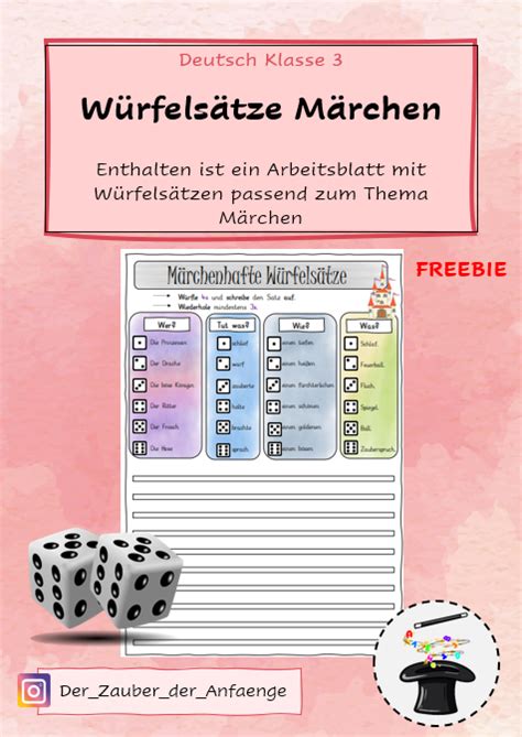 M Rchenhafte W Rfels Tze Unterrichtsmaterial Im Fach Deutsch