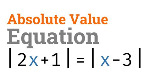 How To Solve Absolute Value Equation With Two Absolute Values X X