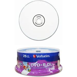 Verbatim White Inkjet Printable 8x DVD+R 8.5GB Dual Layer Recordable ...