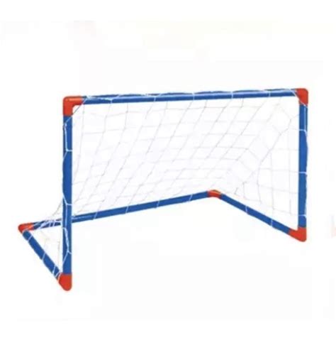 Football Soccer Blue Goal Post Net Ball And Pump Set For Kids Shop