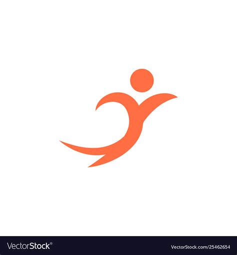 Human Icon Logo Design Template Royalty Free Vector Image