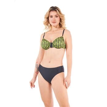 Estiva toplayıcı bikini nefti yeşil U MayoCenneti