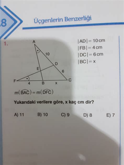 Geometri Ucgende Benzerlik Eodev