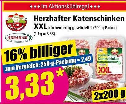 Gut Bartenhof Herzhafter Katenschinken Xxl Angebot Bei Norma