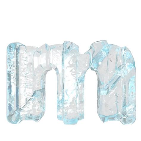 Symbole De Glace Avec Des Sangles Verticales épaisses Lettre M