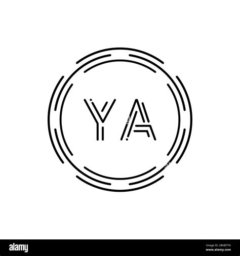 Initial Ya Logo Design Vector Template Creative Circle Letter Ya