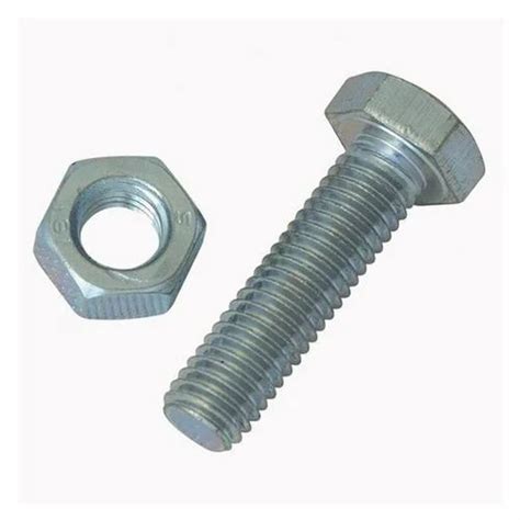 Zinc Plating Full Thread Ms Hex Bolt Nut Round Size 2 Inch At Rs 12kg In Samalkha