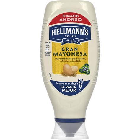 Mayonesa Bocabajo Envase 750 Ml HELLMANN S Supermercado El Corte