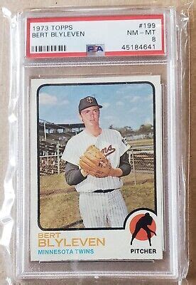 Topps Bert Blyleven Psa Nm Mt Hof Minnesota Twins Ebay