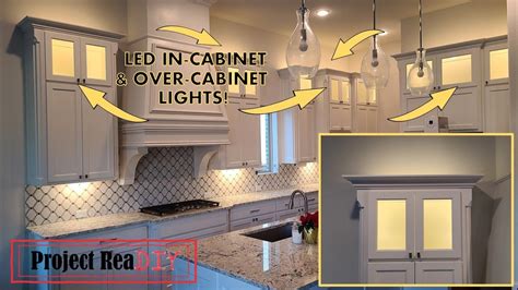 Adding In Cabinet And Above Cabinet Kitchen Led Lights Youtube