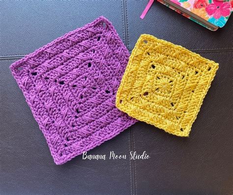 6 Inch Granny Square Free Crochet Pattern Banana Moon Studio