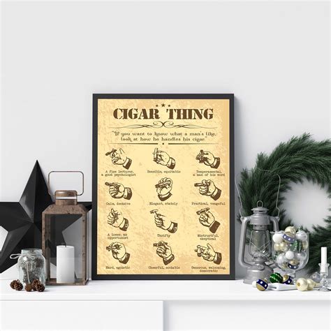 Vintage Cigar Poster Cigar Thing Knowledge Vintage Poster Cigar Lover T T For Dad Wall