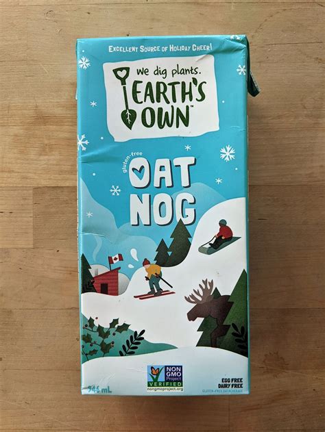 Review Of Earths Own Oatnog Vegan Eggnog Is Vegan Oat Milk