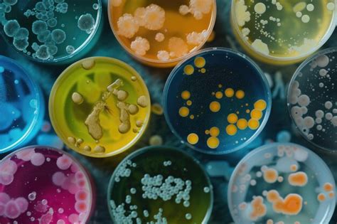 Premium Photo Petri Dishes With Bacterial Colonies Culture On Agar