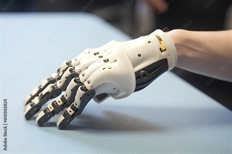 High tech prosthetic hand artificial limb advertising of bionic ...