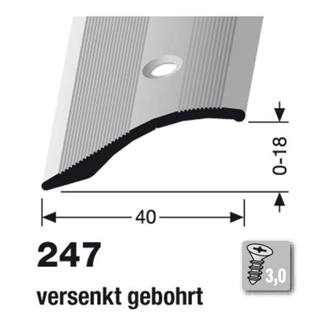 Küberit Abschlussprofil 40 Mm Typ 247 H Sk Eiche Hell H 30 Eiche