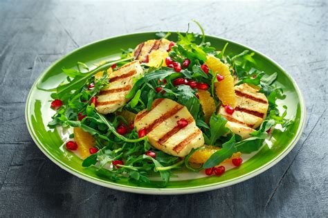 Halloumi And Pomegranate Salad