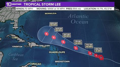 Tropical Storm Lee Nears Hurricane Strength In The Atlantic Wkyc