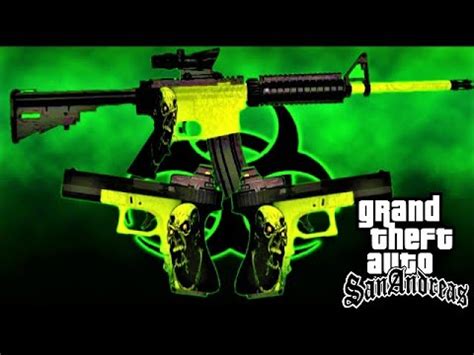 PACK DE ARMAS LEGENDARIAS Verdes PARA GTA SAN ANDREAS Verdes DRACO18