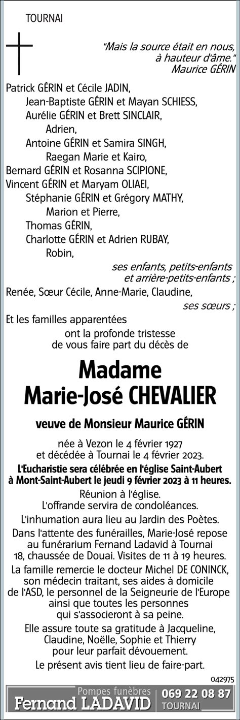 Marie Jos Chevalier Inmemoriam