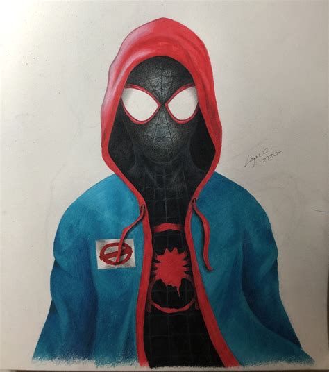 Into the Spider-Verse miles morales drawing | Spiderman art, Character ...