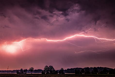 Lightning Severe Thunderstorm Stevede Coesfeld Germany Markus