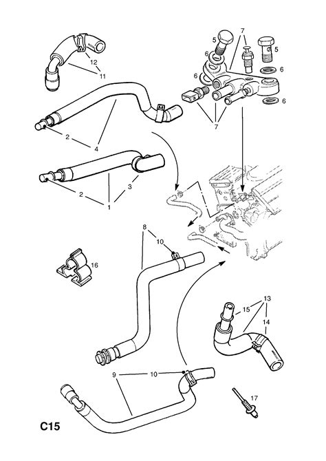 Opel SINTRA Heater Hoses And Fixings Contd Opel EPC Online