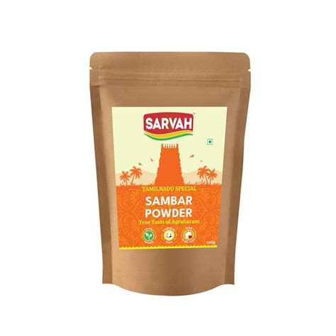 Sarvah Sambar Powder Packaging Size G Packaging Type Packets At