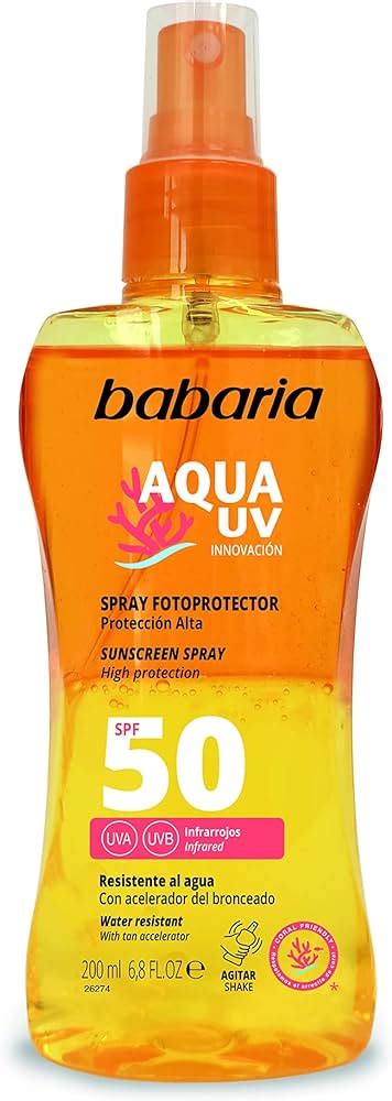 Babaria Aqua Uv Spf Sunscreen Spray Al Marwa Pharmacy Qatar