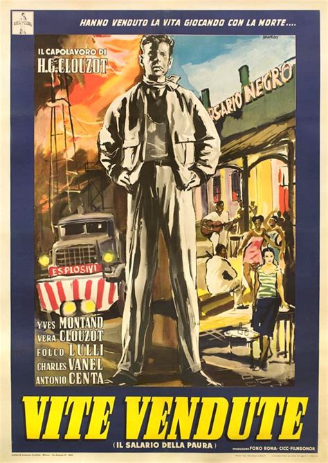 The Wages Of Fear Original 1955 Italian Due Foglio Movie Poster