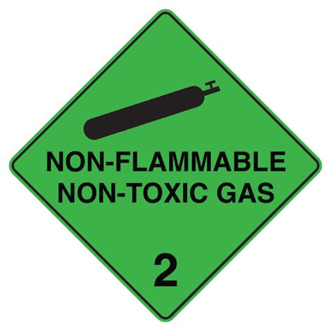 Non Flammable Non Toxic Gas 2 Dfo Labels