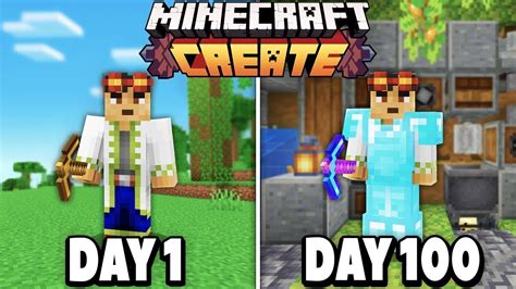 I Survived 100 Days With The Create Mod In Hardcore Minecraft YouTube