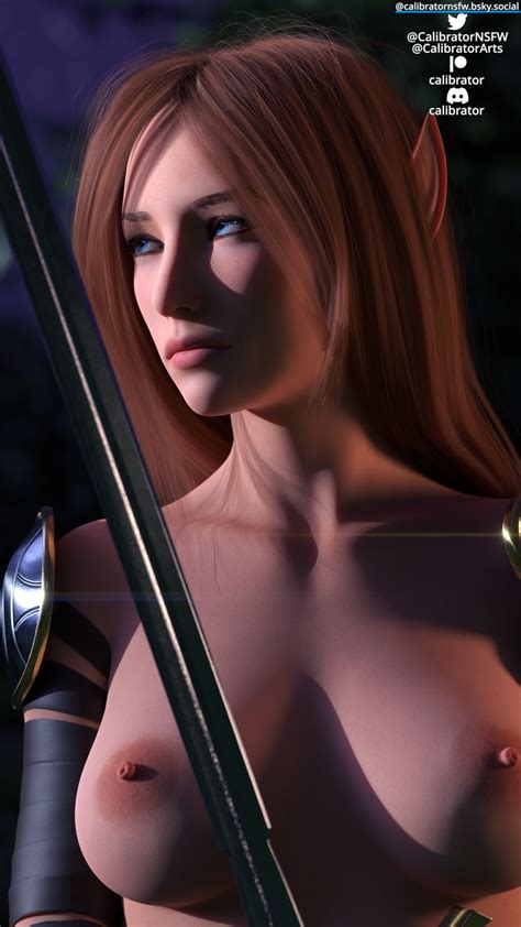 Rule 34 1girl 1girls 3d Areolae Aribeth De Tylmarande Armor Blue Eyes Breasts Calibrator Close