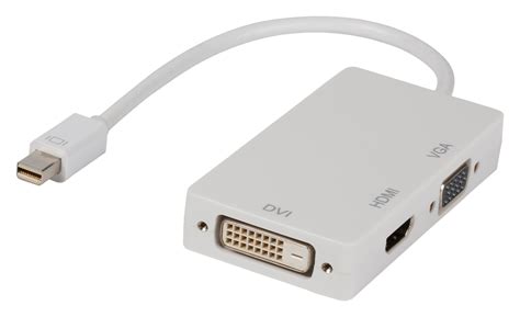 Multi Adaptador Mini Displayport Mini Displayport Dvi Vga Hdmi