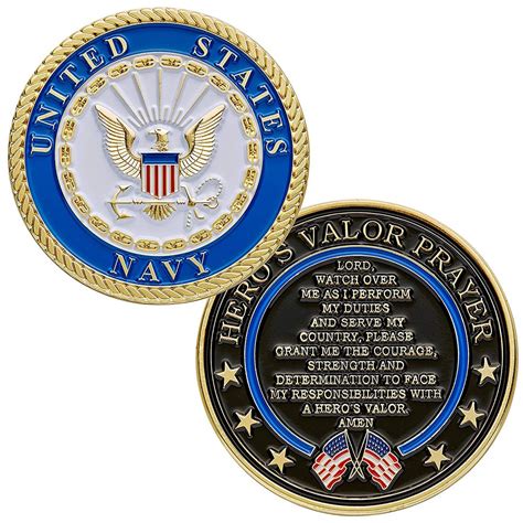 United States Navy Challenge Coin Prayer American Art Classics