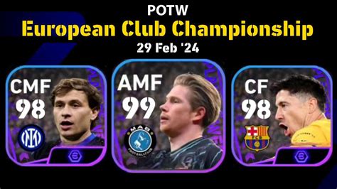 Upcoming Potw European Club Championship Pack In Efootball