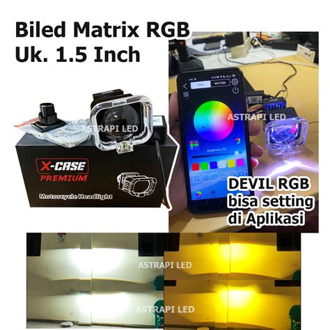 Jual Xcase Biled Matrix Lampu Led Inch Devil Eye Rgb Bisa Ganti