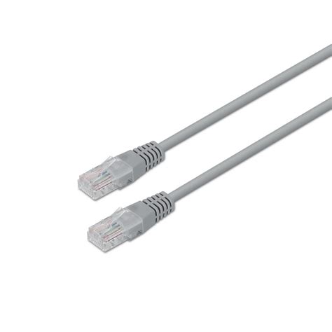 A Cable De Red Latiguillo Rj Cat Utp Awg Gris