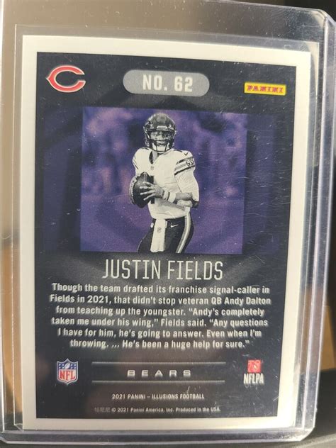 Illusions Justin Fields Rookie Card Rc Bears Ebay