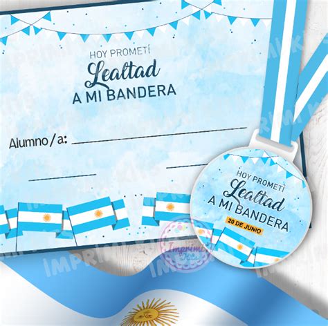 Diseños Medallas y Diplomas Combo 2 Promesa Jura Lealtad A La Bandera