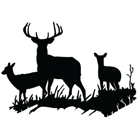 Deer Scene Silhouette at GetDrawings | Free download