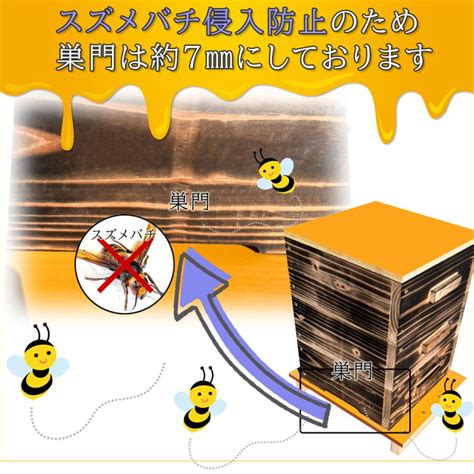 日本蜜蜂 巣箱 3段 二ホンミツバチ 日本みつばち 重箱式巣箱 送料無料 焼き有 Subako 3dan いいネット通販 通販