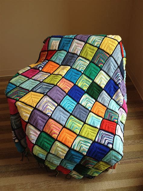 Ravelry Stained Glass Mitered Afghan Pattern By Joan L Hamer With