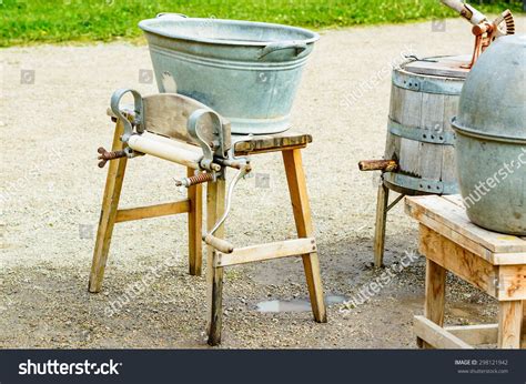 Old Fashioned Mangle Washing Tub On Stock Photo Shutterstock