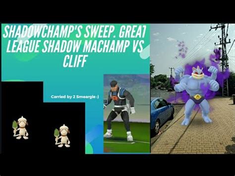 ShadowChamp Sweep Two Smeargle And A Great League Shadow Machamp Vs