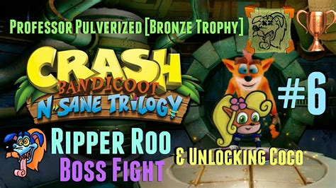 Crash Bandicoot 2 Ripper Roo Boss Fight Unlocking Coco PS4 YouTube